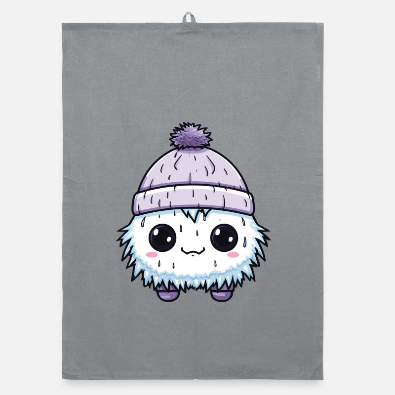 Eskimo Cold Comic Winter Organic dish towel