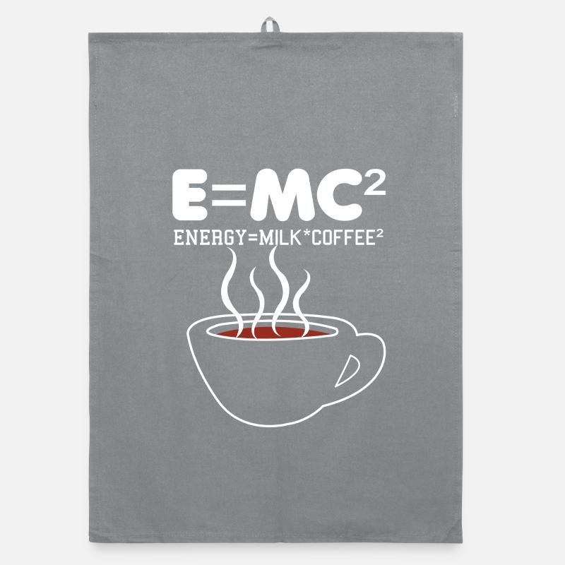 Illustration de la formule du café E = MC2 Torchon bio