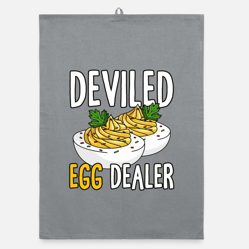 Funny Deviled Eggs Costume Deviled Egg Dad Organic dish towel