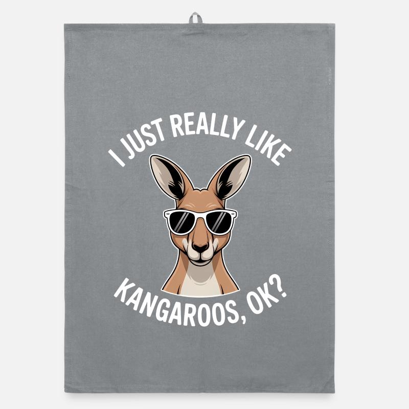 Kangaroo Saying Kangaroo Funny Kangaroo Gift Organic dish towel