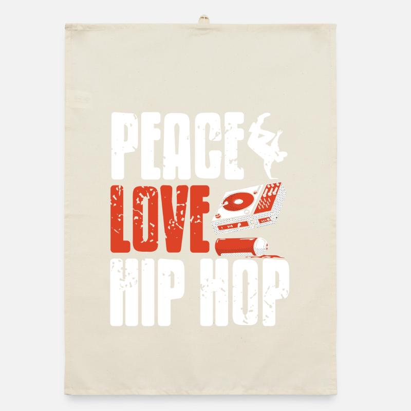 Peace Unity Beat Movement Graffiti DJ Bboy Flow Organic Geschirrtuch