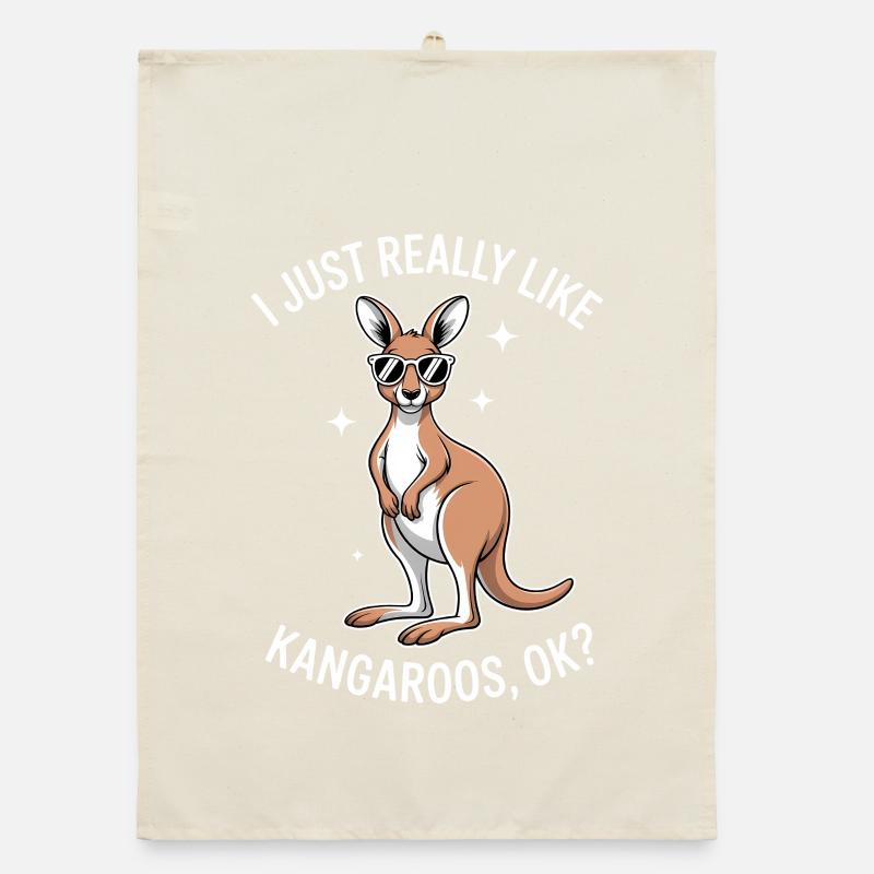 Kangaroo Spruch Kangaroo Lustige Kangaroo Geschenk Organic Geschirrtuch