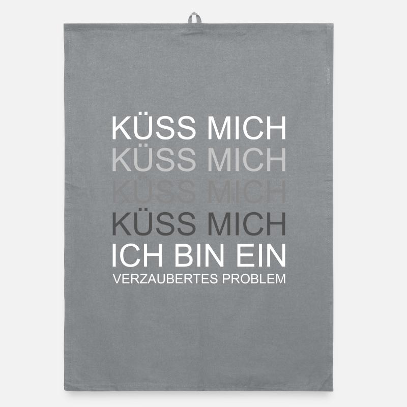 Küss mich ich bin ein verzaubertes Problem Organic Geschirrtuch