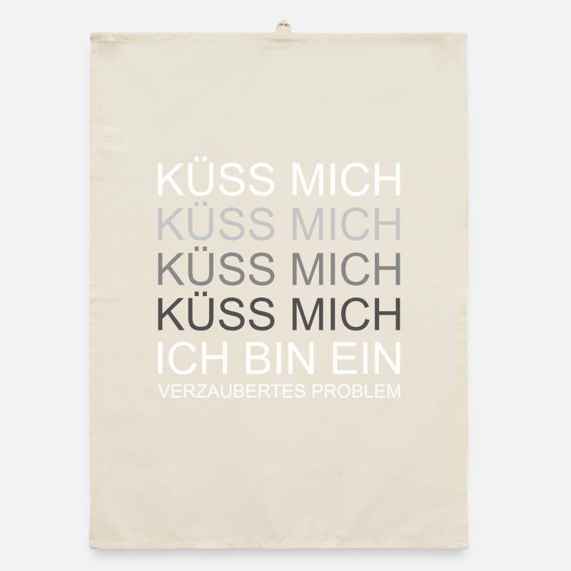 Küss mich ich bin ein verzaubertes Problem Organic Geschirrtuch
