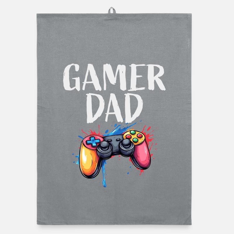 Gamer Papa Controller Splash Organic Geschirrtuch