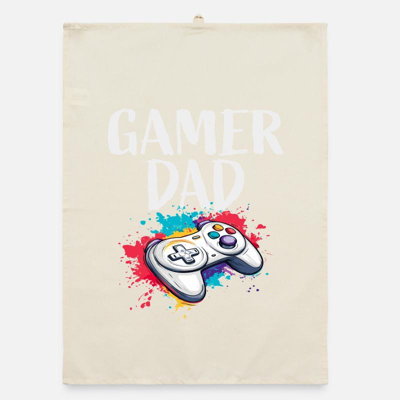 Gamer Dad Controller Organic dish towel