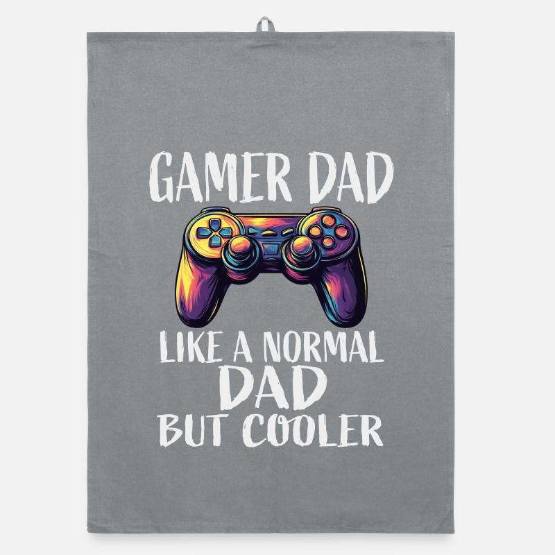 Gamer Dad Cooler Controller Saying Organic dish towel