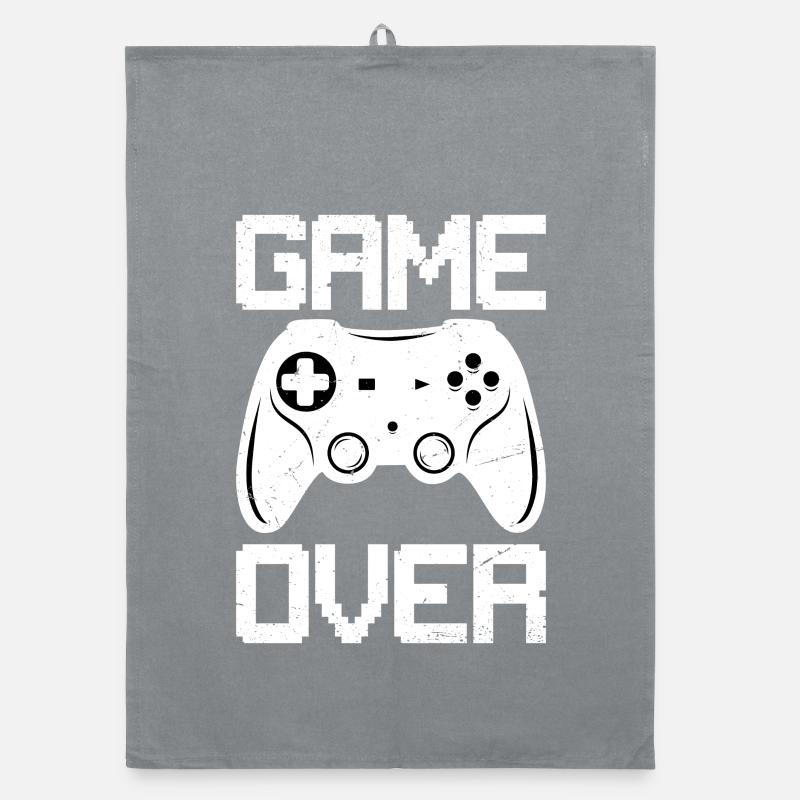 Arcade game Retro gaming Space game over Organic Geschirrtuch