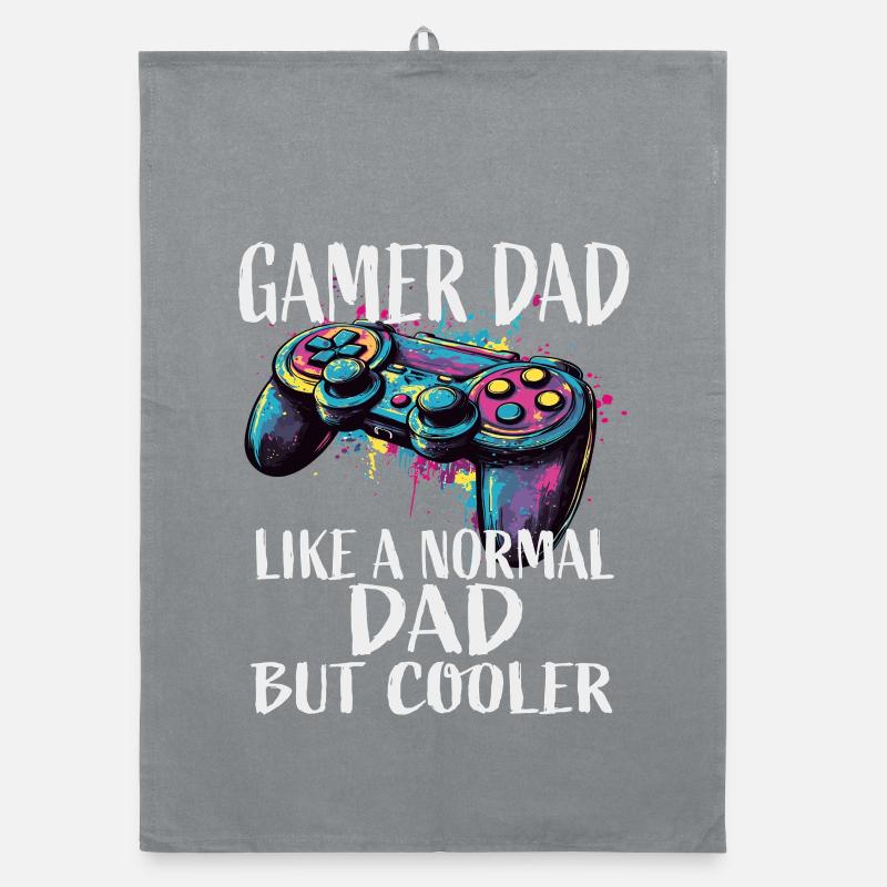Gamer Dad Cooler Controller Splash Organic Geschirrtuch