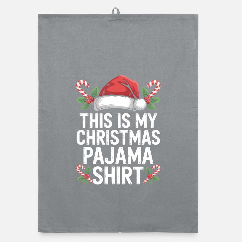 Dieses Weihnachts-Pyjama-Hemd Organic Geschirrtuch