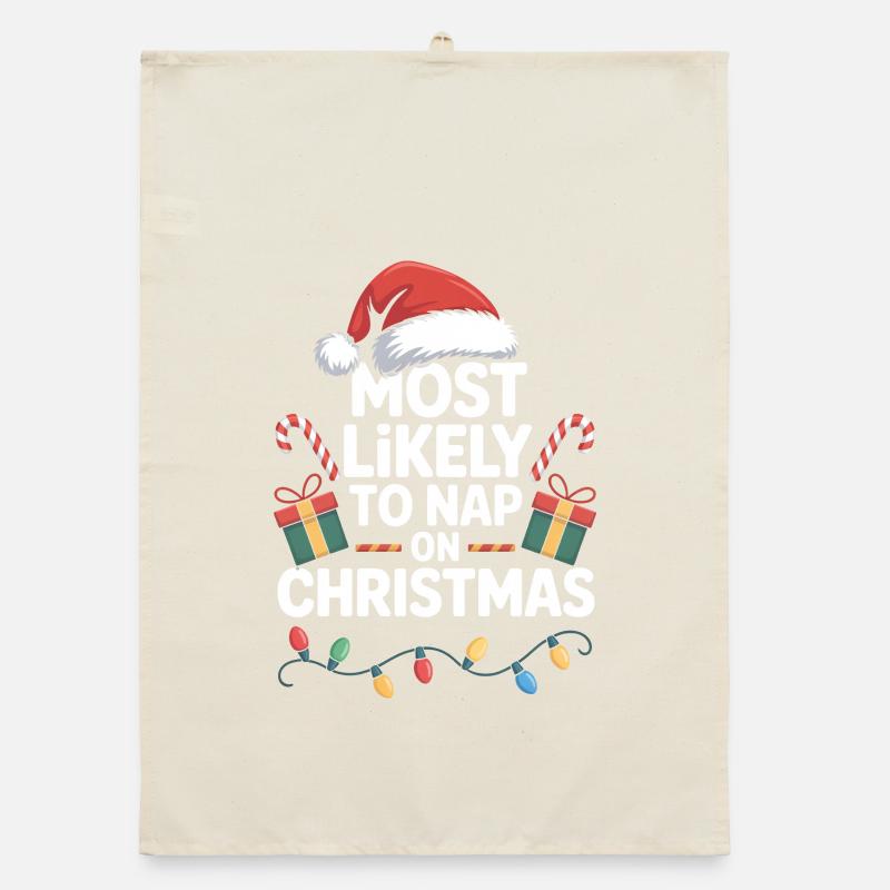 Am ehesten um an Weihnachten ein Nickerchen zu machen Organic Geschirrtuch