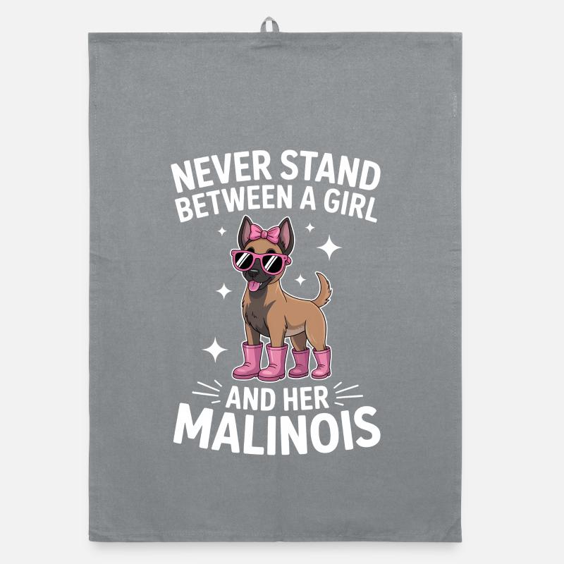 Malinois Sprüche Mädchen Lustige Malinois Geschenk Organic Geschirrtuch