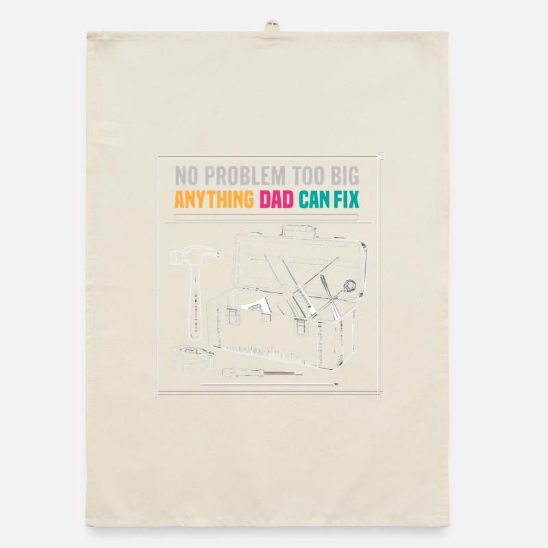 Dad Fix It Toolbox Graphic Organic dish towel