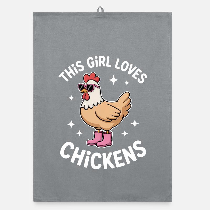 Chicken Saying Chicken Funny Chicken Gift Organic dish towel