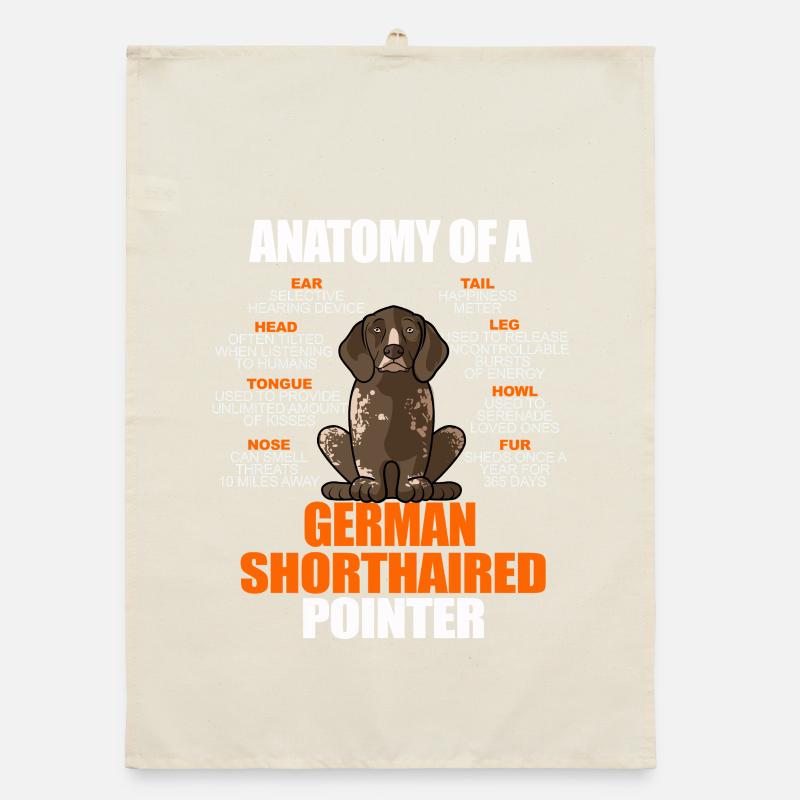 Anatomie eines Deutschen Kurzhaar-Pointers Lustiges GSP Organic Geschirrtuch