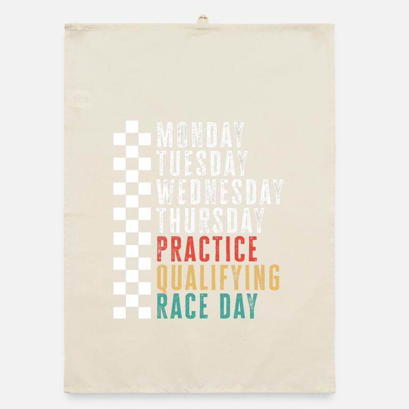 Race Week Schedule: Practice Qualifying Race Organic dish towel