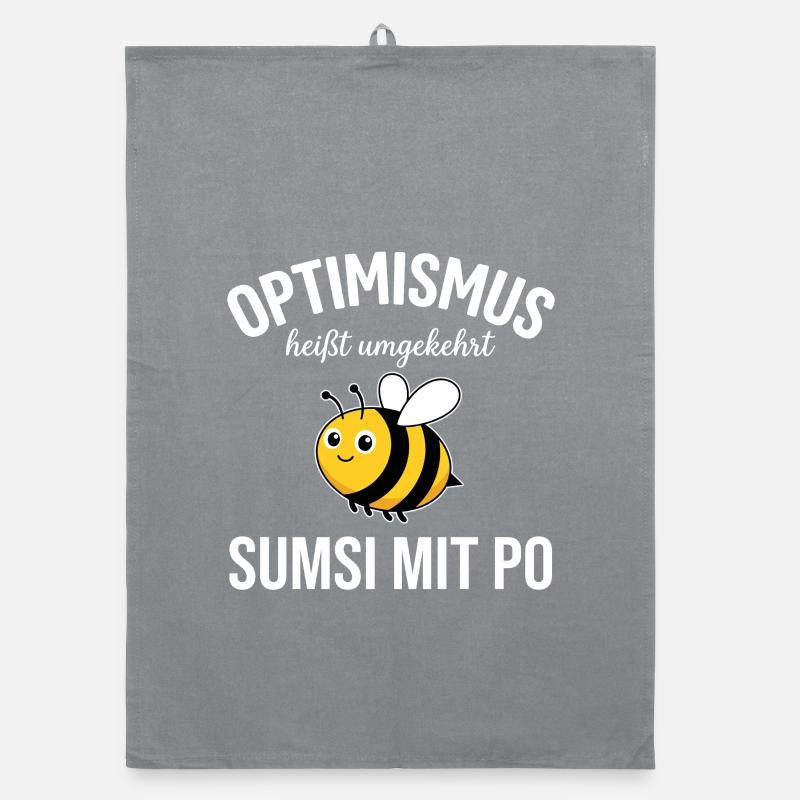 Optimism is called Sumsi with buttocks – funny Organic dish towel