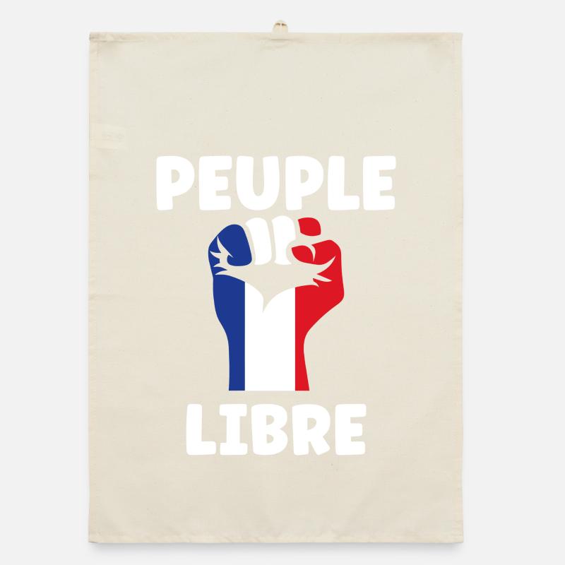 Peuple Libre Tricolore Torchon bio
