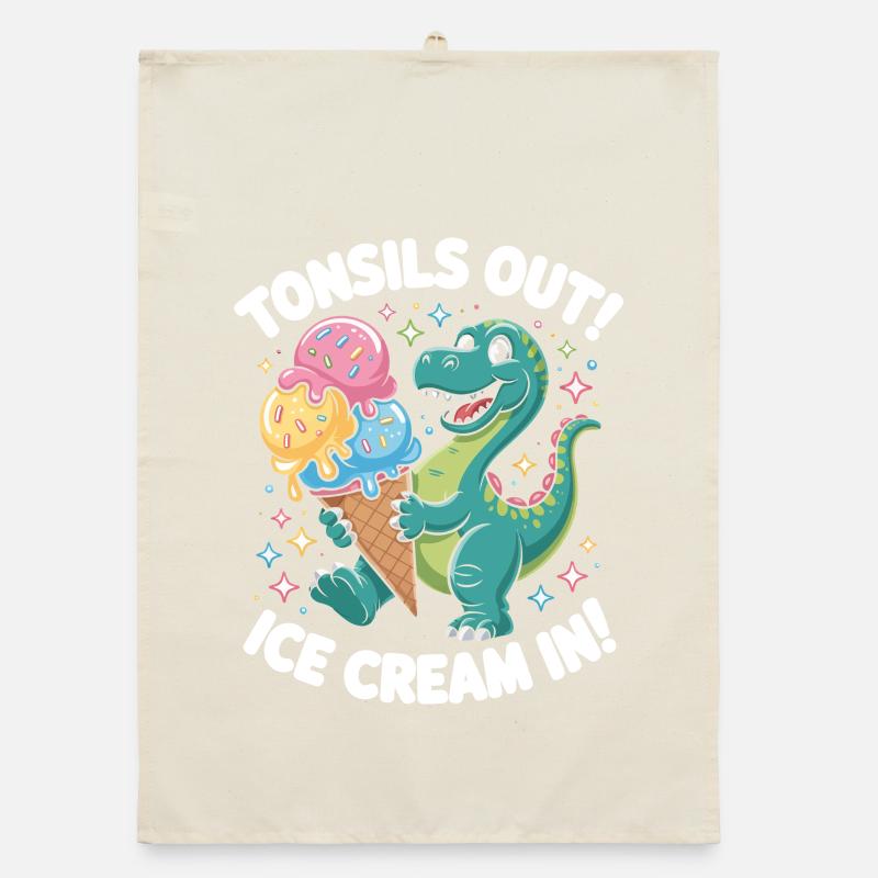T Rex Eiscreme Jubel Organic dish towel