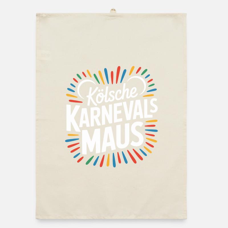 Kölsche Karnevalsmaus Karneval Köln Kölner Maus Organic Geschirrtuch