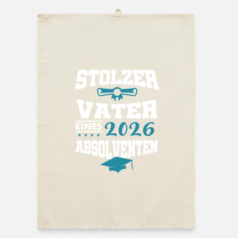 Stolzer Vater Absolvent 2026 Bachelor Master Organic Geschirrtuch