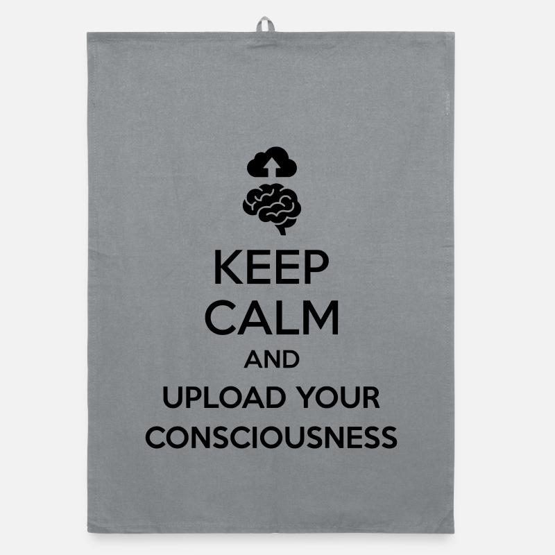 Lade dein Bewusstsein hoch – Sarkastischer Tech-Witz Organic Geschirrtuch