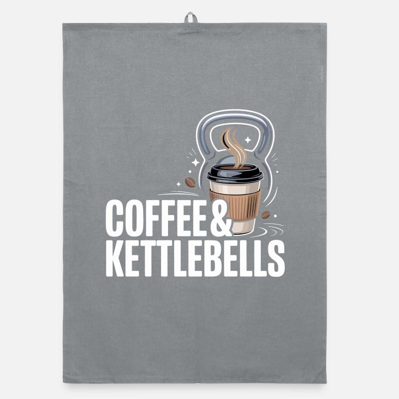 Kaffee & Kettlebells Duo Organic Geschirrtuch