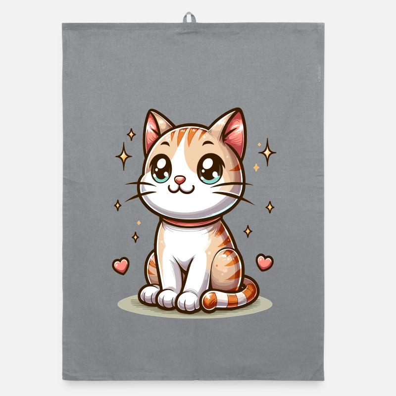 Samtpfoten Sternenglanz-Kätzchen Organic Geschirrtuch