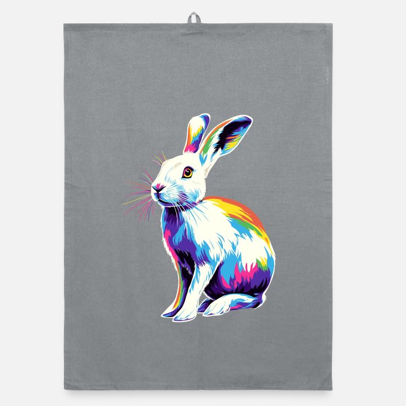 Mountain Rabbit Arctic Hare Albino Rabbit White Rabbit Organic dish towel