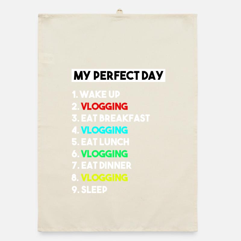Mein perfekter Tag Vlogging-Zeitplan – Creator-Kunst Organic Geschirrtuch