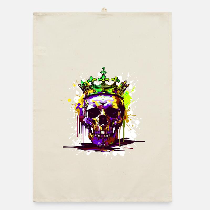 King Skull Crown Organic dish towel