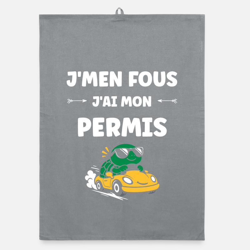 Führerschein-Humor Organic Geschirrtuch
