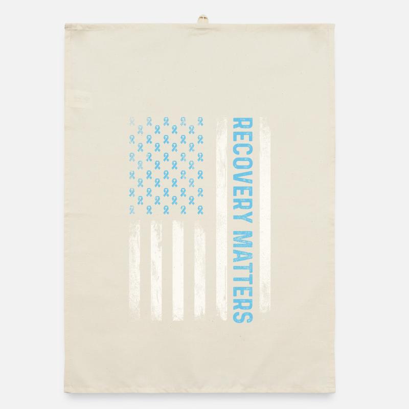 Recovery Matters Sober Support AA NA Message Organic dish towel