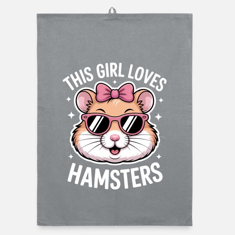 Hamster Sprüche Hamster Lustiges Hamster Geschenk  Organic Geschirrtuch