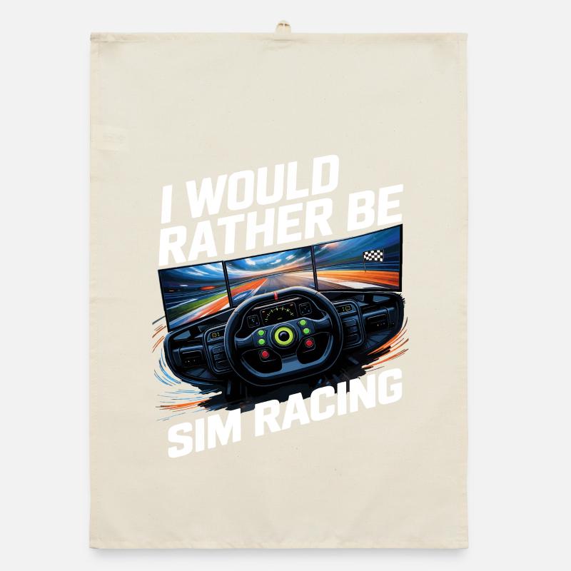 I'd rather do sim racing Organic dish towel