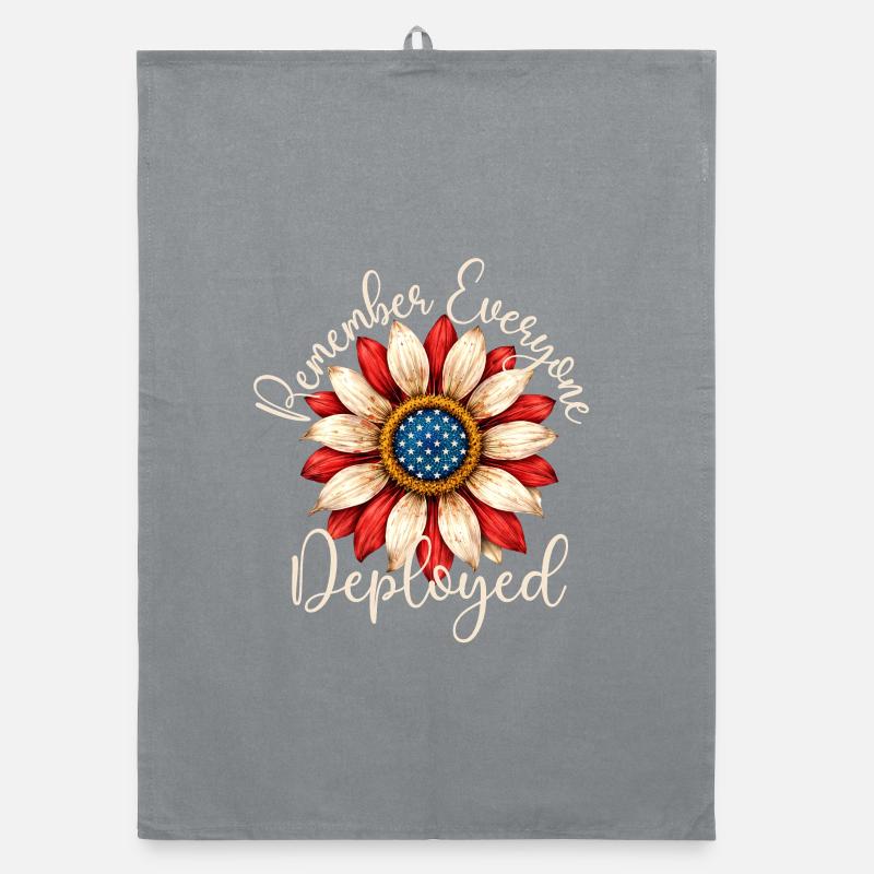 Remember Everyone Deployed RED Friday Troops Organic dish towel