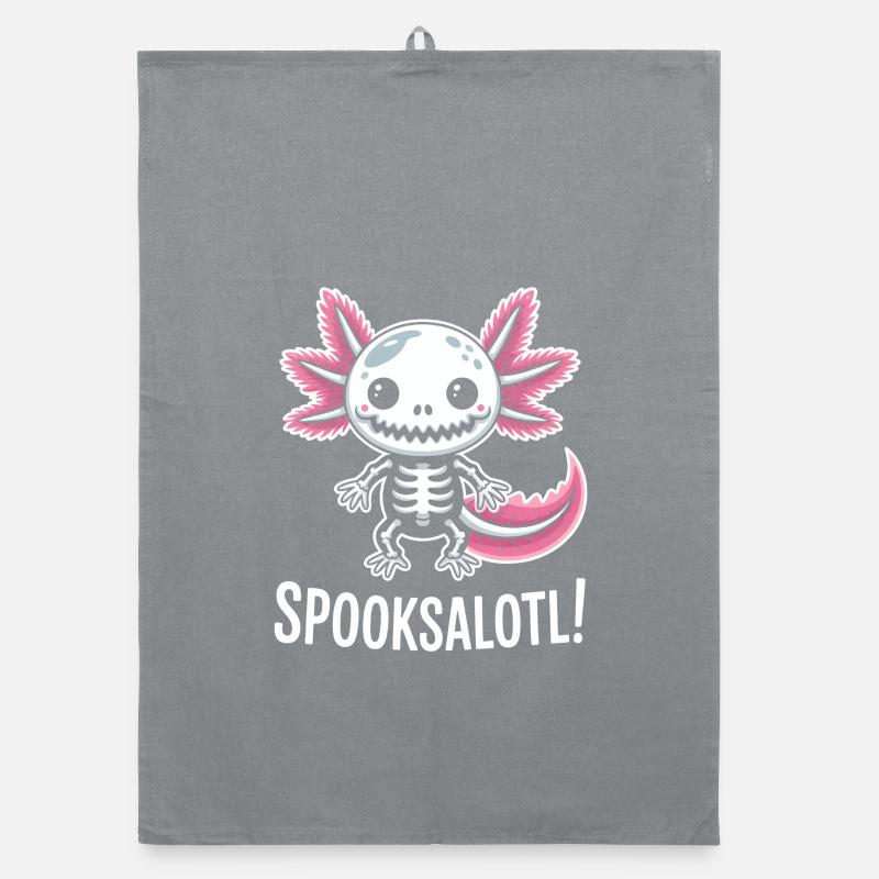 Spooksalot Skeleton Dragon Organic dish towel