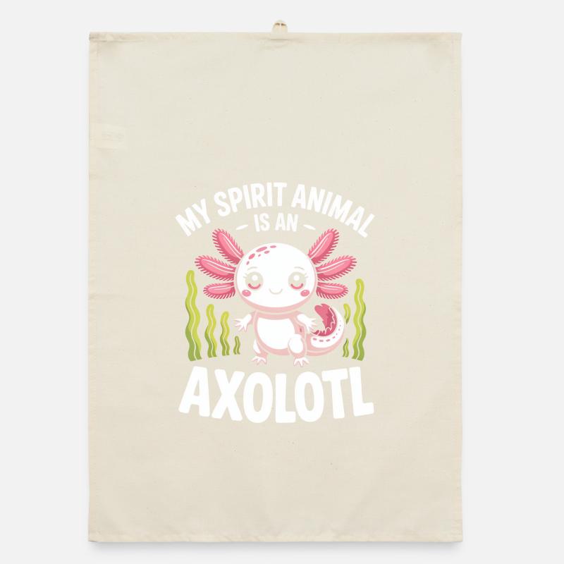 Axolotl Geisttier-Tee Organic Geschirrtuch