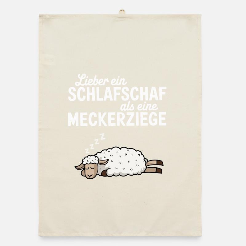  Lieber Ein Schlafschaf Als Eine Meckerziege Organic Geschirrtuch