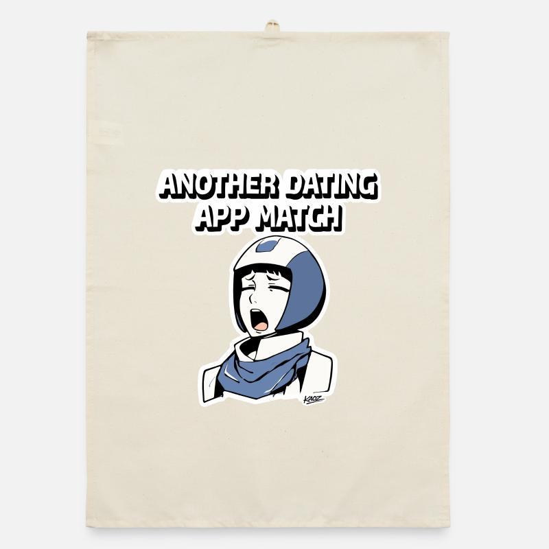 Eine weitere Dating-App Match Cry Astronaut Organic Geschirrtuch