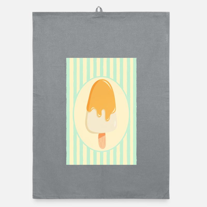 Popsicles Retro Summer Design Organic dish towel