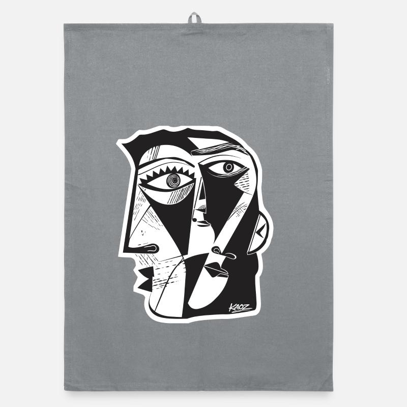 Trait de face cubiste Torchon bio
