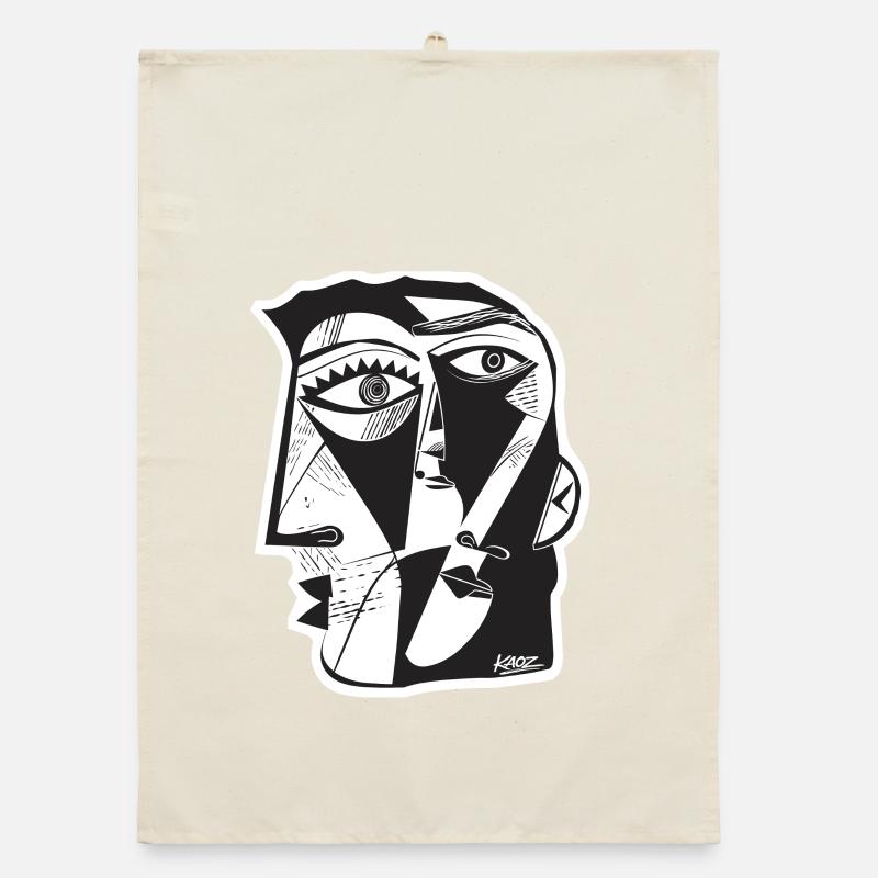 Trait de face cubiste Torchon bio