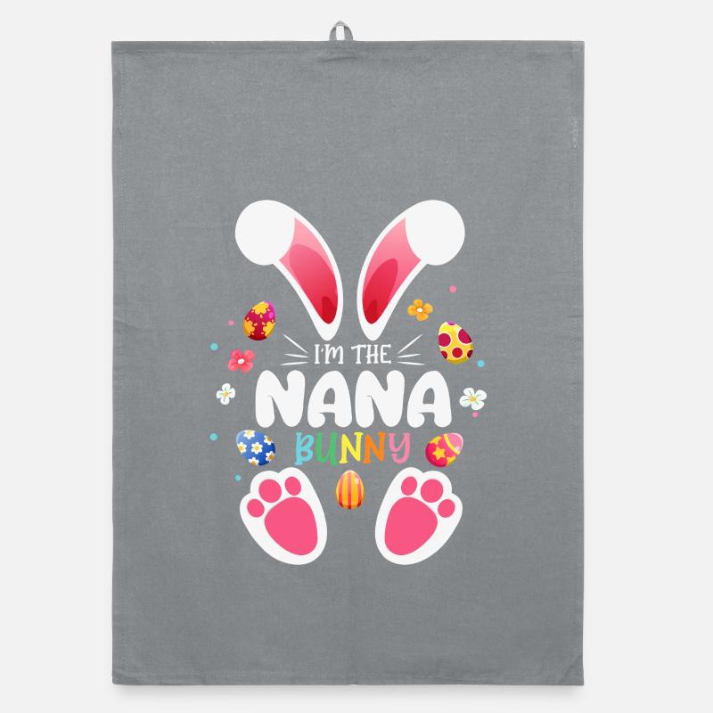 Nana Bunny Easter Cheer Organic dish towel