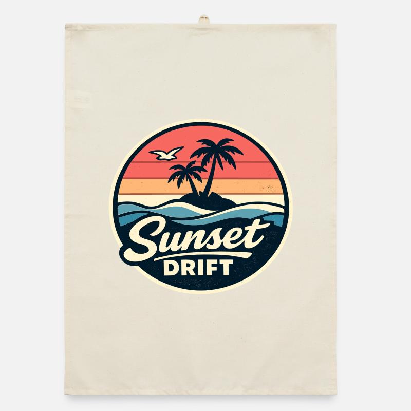 Dérive du coucher de soleil Torchon bio