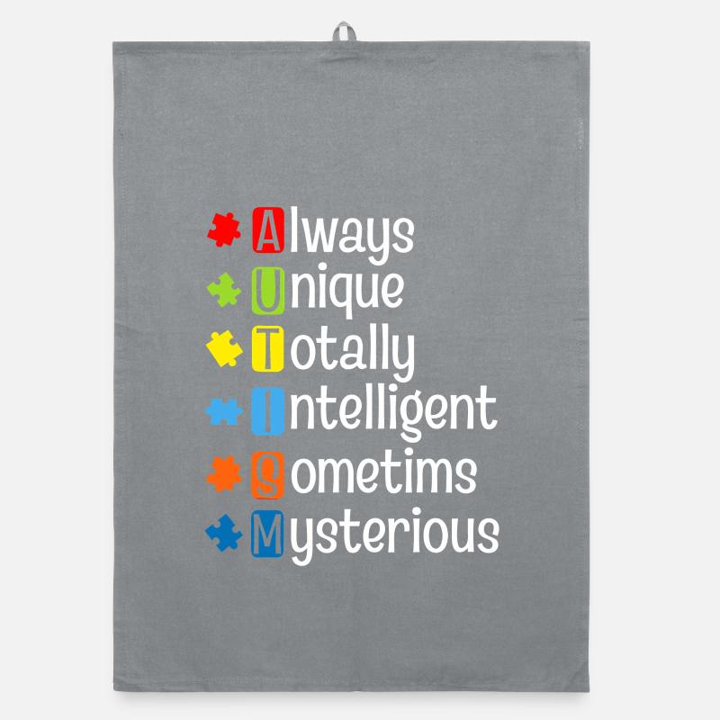 Autism Puzzle Pride: Unique Minds Organic dish towel