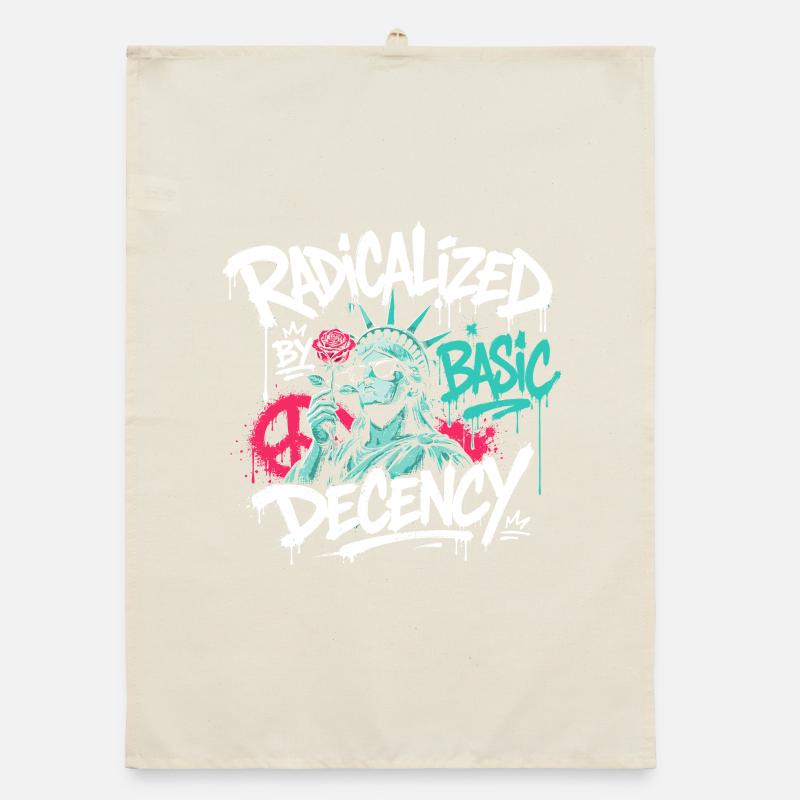 Radikalisierte Basic Decency Graffiti Organic Geschirrtuch