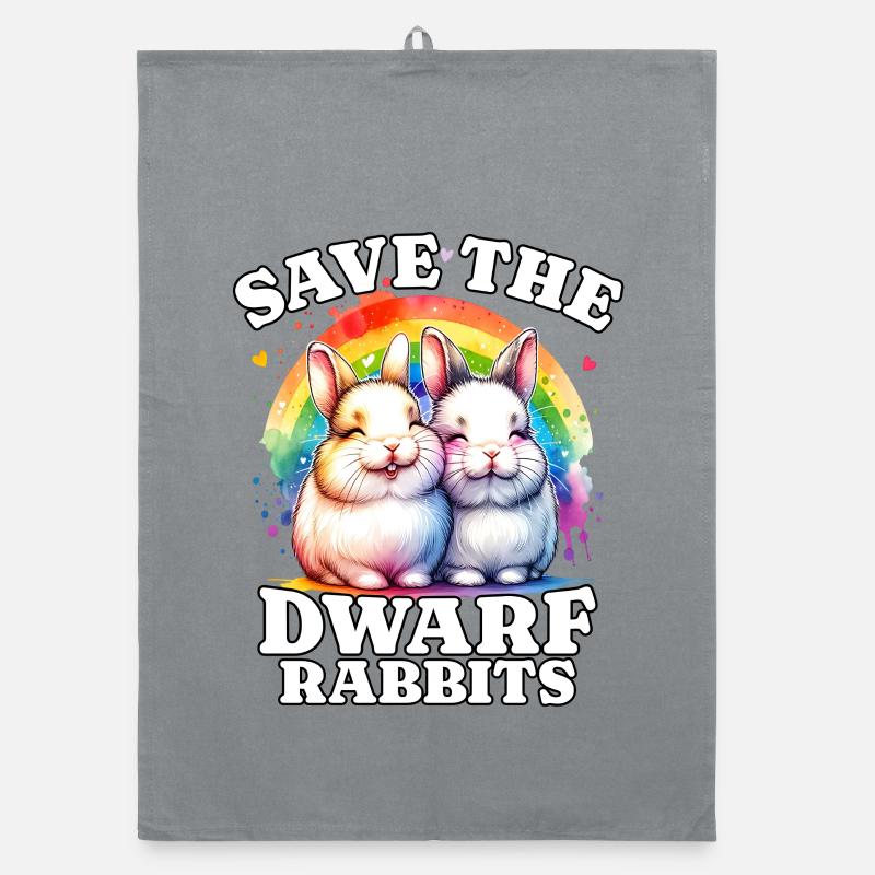Zwergkaninchen Save Dwarf Rabbit Organic Geschirrtuch
