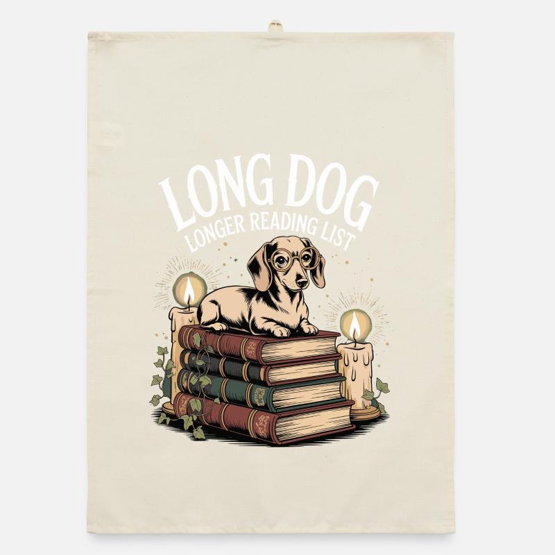 Read Dachshund Organic dish towel