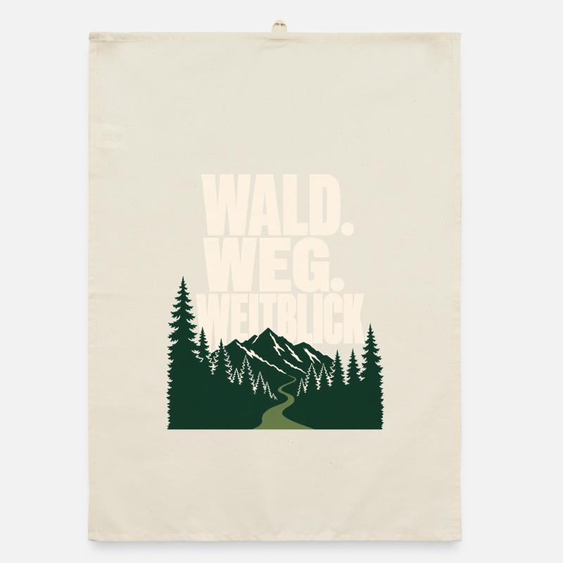Schwarzwald Wandern, Wald. Weg. Weitblick Organic Geschirrtuch
